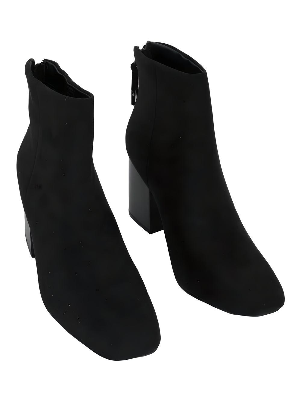 Journee Collection Audrina Black Faux Suede 2.5 Block Heel Ankle Boots Size 9.5M